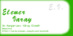 elemer varay business card