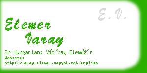 elemer varay business card